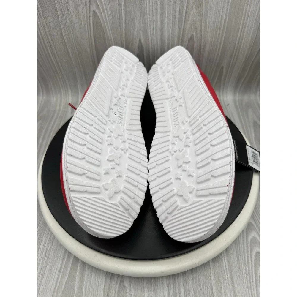 Hey Dude Wally Slub Canvas Mens Size 12 Red Casual Slip On Shoes NEW